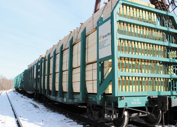 Железнодорожные перевозки древесины в Китай